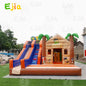Commercial 17FT Large Inflatable  Pirate Jungle Bounce House With Slide Jumping Castle Bouncy House  For Kids  Outdoor Party