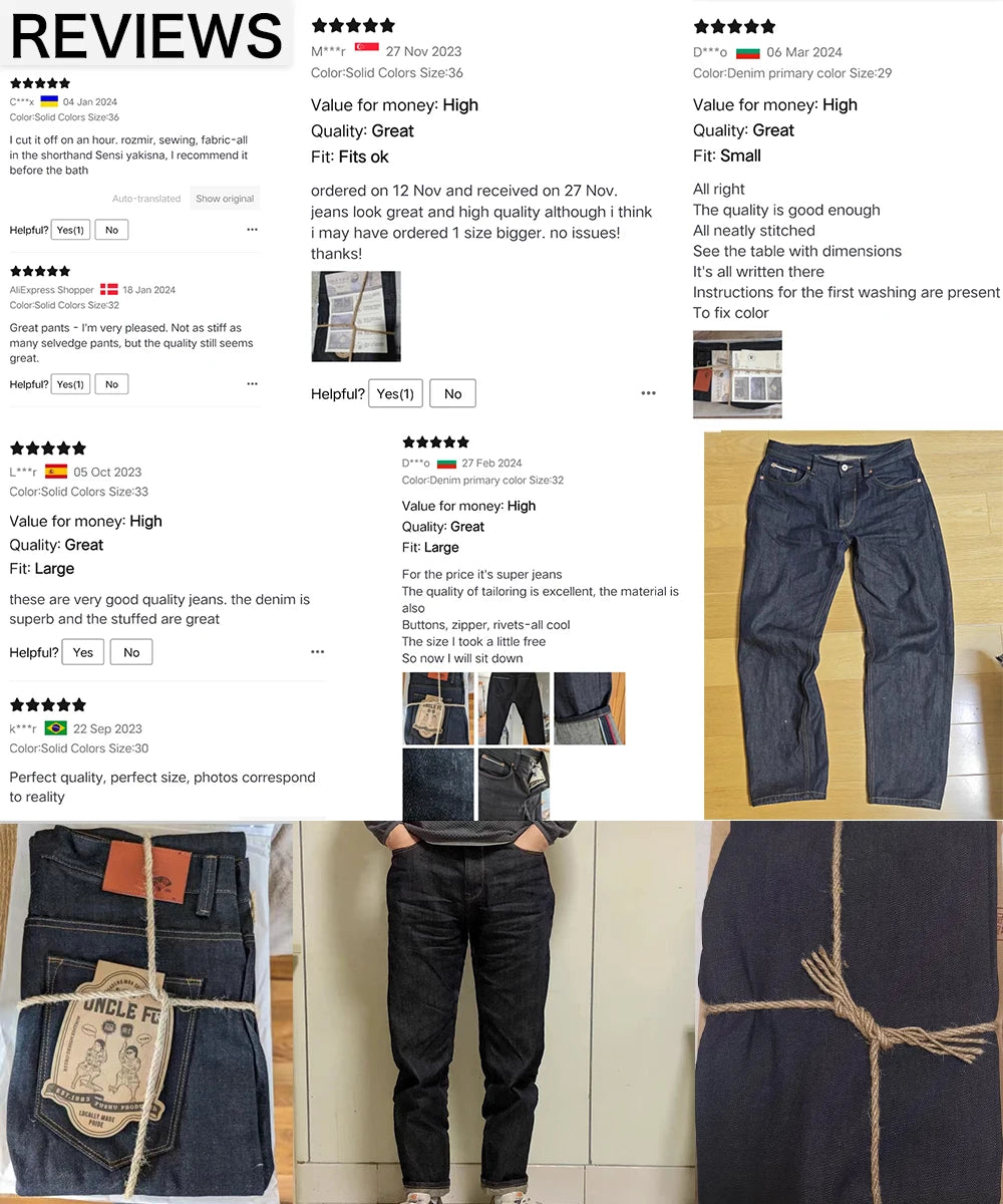 Maden Retro 11.6oz Selvedge Raw Denim Jeans Tapered Regular Fit Cotton Jeans with Zipper Fly High Quality Versatile Men's Pants