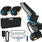 21V 6Inch Cordless Electric Chainsaw Powerful Electric Small Portable Chainsaw with Automatic Oiler Pruning Saw Woodworking Tool