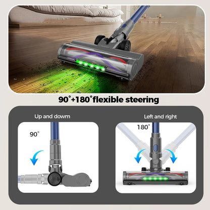 COTIAR S25 Cordless Vacuum Cleaner 650W 60kPa Strong Suction 70 Mins Runtime Handheld Home Appliance Portable Removable Battery
