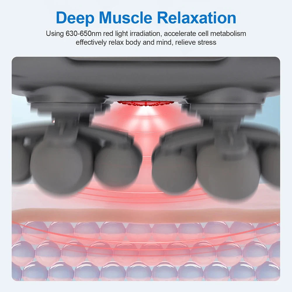 Massage Gun with 22 Massage Heads 9 Speed Modes Deep Tissue Percussion Massager High Frequency Muscle Massage Gun for Neck Shoulders Back Waist Legs Full Body Muscle Relaxation Fitness Recovery Pain Relief Quiet Portable Elec