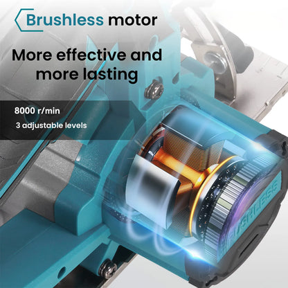 150MM 6 Inch Brushless Circular Saw Compact Electric Saw Wood Metal Ceramic Tiles Cutter Power Tool For Makita Battery