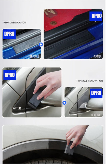 Dpro Plastic Restorer Renovator For Car Back To Black Gloss Car Clean Liquid Plastic Auto Polish Repair Coating Car Detailing