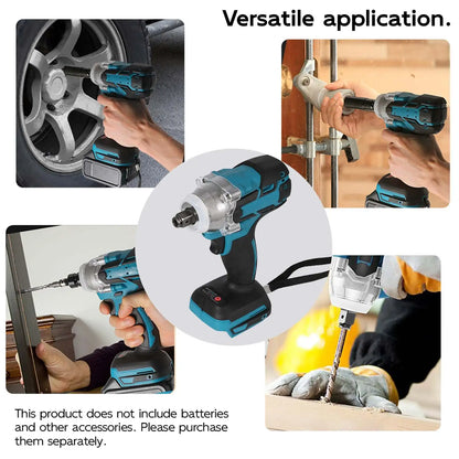 520N. m/1200N.M Cordless Electric Impact French Brushless Hand Electric Driver Electric Tool for Makita 18V Battery