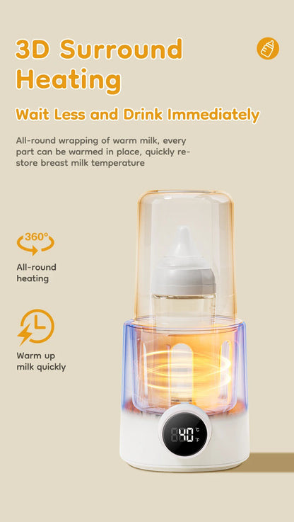 MAMIJOY Multi Function Baby Bottle Warmer 36-100° Adjustable Food Heater Milk Warmer Steriliser ACcurate Temperature Control N22