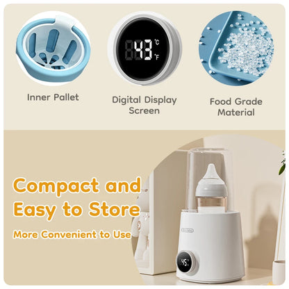 MAMIJOY Multi Function Baby Bottle Warmer 36-100° Adjustable Food Heater Milk Warmer Steriliser ACcurate Temperature Control N22