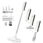 Handheld Vacuum Cleaner with LED Light, Portable Car Cordless Vacuum Cleaner with Powerful Suction and 7 Nozzles, Blowing, White