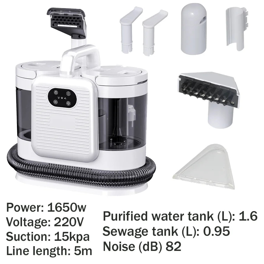 Spot Cleaner Handheld Carpet Cleaner for Sofa Curtain Pet Hair Spray Suction Integrated Machine Clean Machine