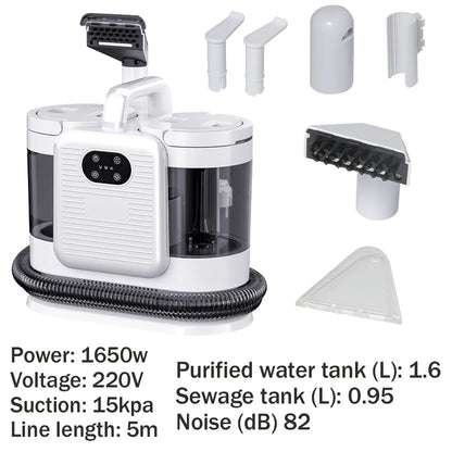 Spot Cleaner Handheld Carpet Cleaner for Sofa Curtain Pet Hair Spray Suction Integrated Machine Clean Machine