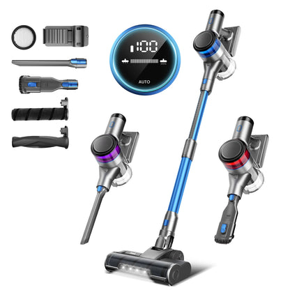 Inse S9X cordless vacuum cleaner, 55KPa, 1 L dust cup, light display battery, for animal hair, Carpet
