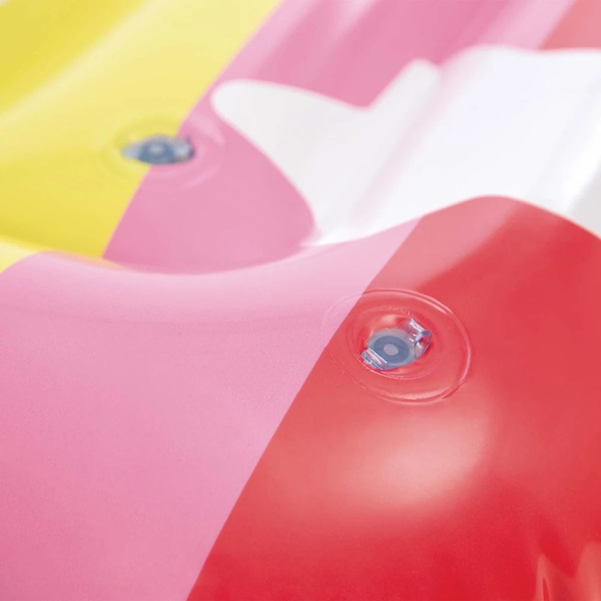 Colorful Rainbow Inflatable Mat Size 175X117X20Cm Maximum Capacity 100kg Resistant Material Safety Valves Design with Clouds and Stars Lightweight Foldable for Pool Beach Lake Fun and Aquatic Relaxation Adults Summer