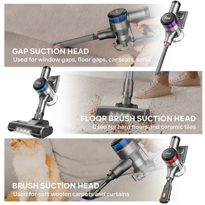 Inse S9 cordless vacuum cleaner, 75KPa, 1L tank, LED display, ideal animal hair and Carpet