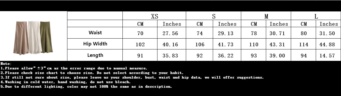 KONDALA Vintage Satin Solid Long Skirts Women High Waist Elastic Silky Skirts Fashion 2025 Spring Elegant Straight Skirts