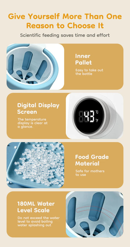 MAMIJOY Multi Function Baby Bottle Warmer 36-100° Adjustable Food Heater Milk Warmer Steriliser ACcurate Temperature Control N22