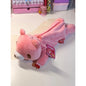 Y2K Bloody Bear Knitted Pencil Case Pink Bear Crochet Makeup Bag Gothic Aesthetic Stationery Pouch Harajuku School Supplies