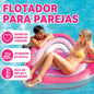 Pink Heart-Shaped Inflatable Float, 155X135Cm, Romantic Design, Resistant and Comfortable, for Pool and Beach