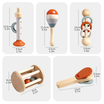 Baby Musical Instruments Montessori Wooden Toys,Percussion Xylophone Set for Toddlers,Preschool Educational Gifts