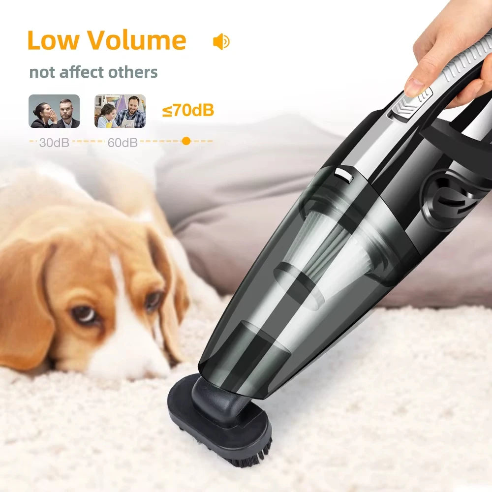 TUERBB VC01 Lightweight & Portable Vacuum Cleaner, Strong Power, USB-C Rechargeable for Car Cleaning Home Pet Hair