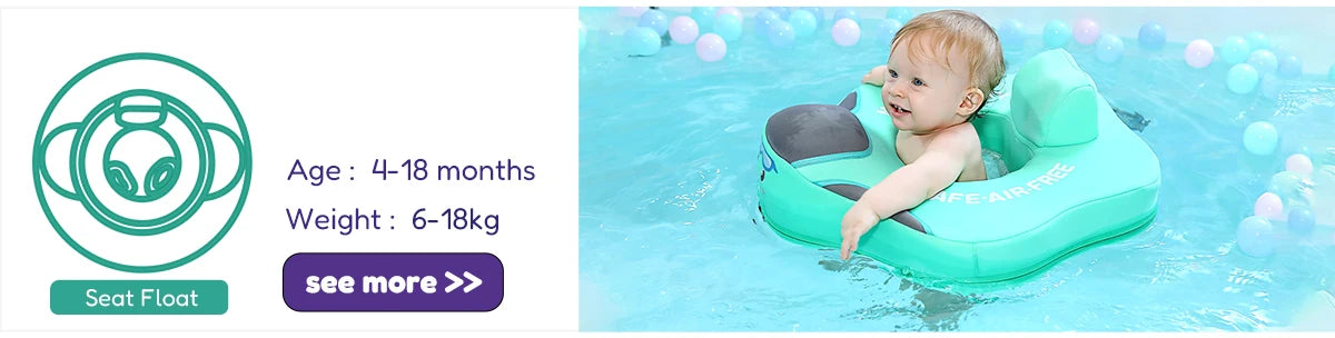 Mambobaby Float Safe Solid Core ST-Unicorn B503-143-W-Z Comfort Always: Skin-friendly Coat Baby Swimming Ring Toddler Pool Float