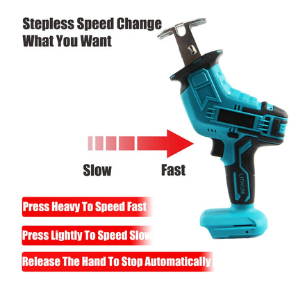 100mm Cordless Electric Reciprocating Saw 3000rpm Variable Speed Metal Wood Cutting Tool Electric Saw For Makita 18V Battery