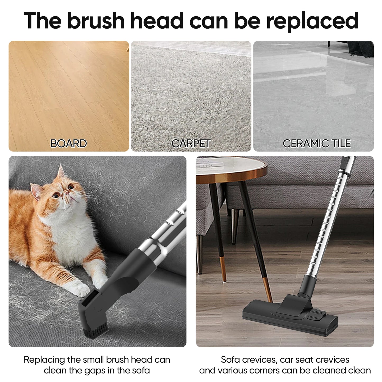 3600W Vacuum Cleaner Household Wired Vacuum Multi-Cyclonic Filtration Cordered Vacuum Hard Floors Carpets Pet Hair 15000PA