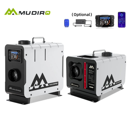 MUDIRO M-5S EVO-H Diesel Air Heater, CO Protection,Custom Alarm & Auto Shutoff, Whisper-Quiet, ±2°F Precision Temp, 5500m Auto-Adaptive Altitude,Smart LCD Bluetooth & Remote, Auto Start/Stop, for Car/Truck/RV/Boat/Tent/Bus/
