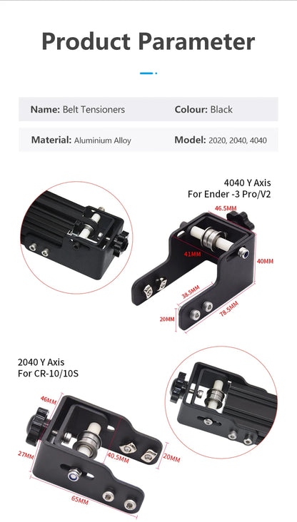 Synchronous Belt Tensioner 2020 X Axis V-Slot Profile 4040 Y Axis Belt Stretch Straighten Tensioner For Ender 3/V2/Pro/CR-10/10S