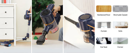 N7 PRO cordless vacuum cleaner-55 kPa powerful, 2 Modes, removable battery, for animal hair, Carpet, hard floors