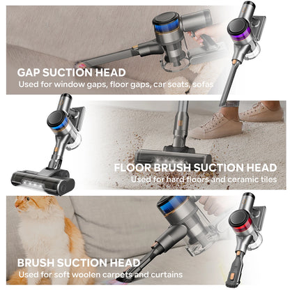 Inse S9X cordless vacuum cleaner, 70KPa, 1 L dust cup, light display battery, for animal hair, Carpet