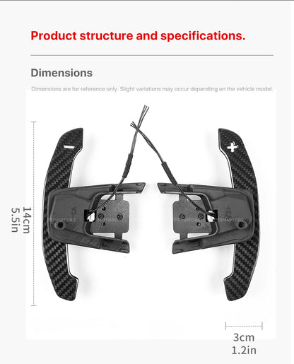 TDD Carbon Fiber Magnetic Paddle Shifters for Volkswagen GTI Golf 7 Golf R MK7/7.5 VW Scirocco Arteon Shift Paddle Extensions