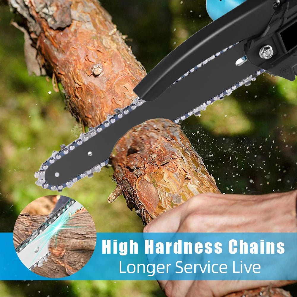 6Inch Brushless Electric Chainsaw Cordless Woodworking Cutter Saw Garden Power Tool For Makita 18V Battery Pin