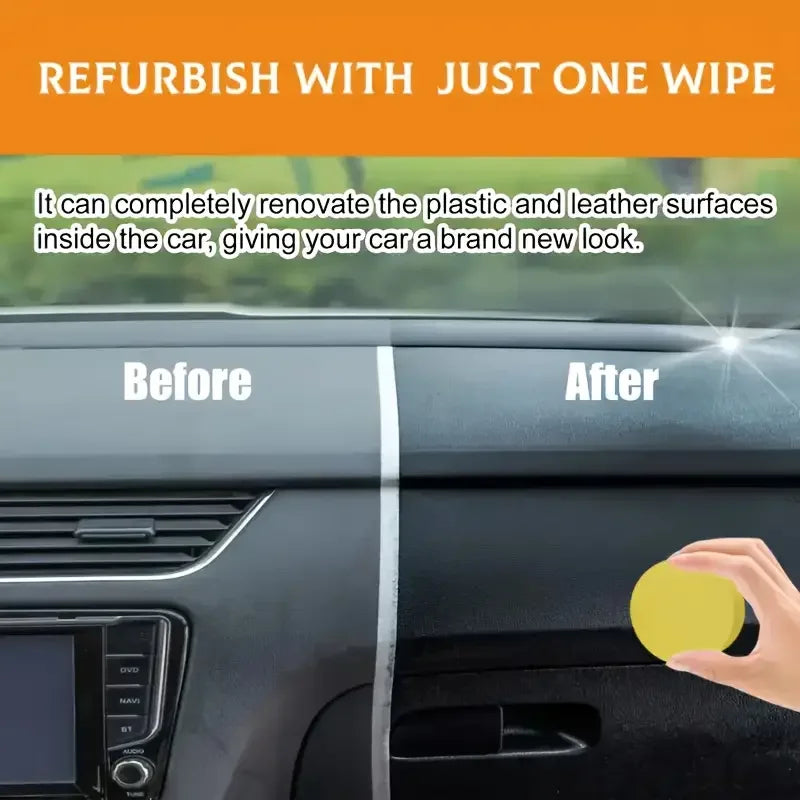 Car Plastic Repair Wax - All-in-One Scratch Remover, Tire Shine Cleaner and Interior Detailing Protectant for Car Trim, Rims