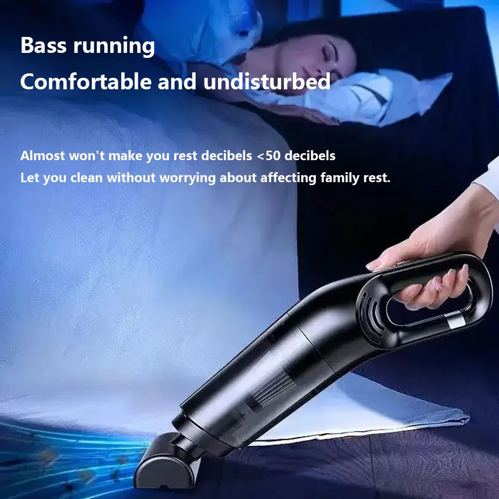 Handheld Vacuum Cleaner Rechargeable Portable Vacuum Cleaner Car & Home Dual Purpose Wireless Dust Catcher Pet Hair 10000PA 120W Powerful Suction  for cleaning carpets, seats, and floors
