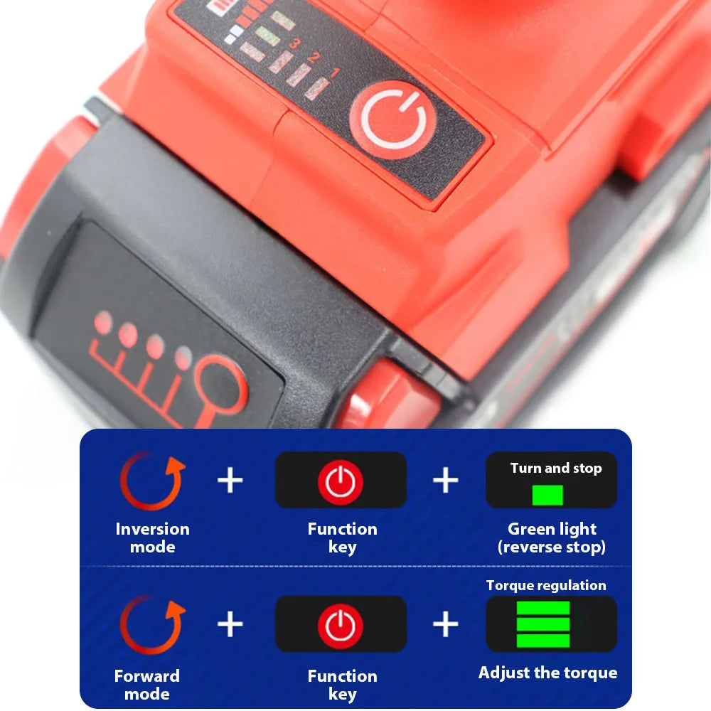 Fit For Milwaukee Battery 1300NM Large Torque Cordless Wrench Brushless Electric Impact Wrench Repair Power Tools Car Truck