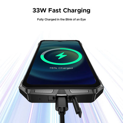 Global Version DOOGEE S118 Pro 5G Rugged Phone Dimensity 7050 10800mAh Battery 6.6'' FHD 120Hz 8GB RAM 512GB ROM Cell Phone NFC