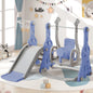 Children's playground Set, 4-in-1 Toddler Slide and Swing Combination, Independent Children's Climbing Slide, with Basketball Hoop, Suitable for Both Indoor and Outdoor Use, an Ideal Gift for Boys and Girls