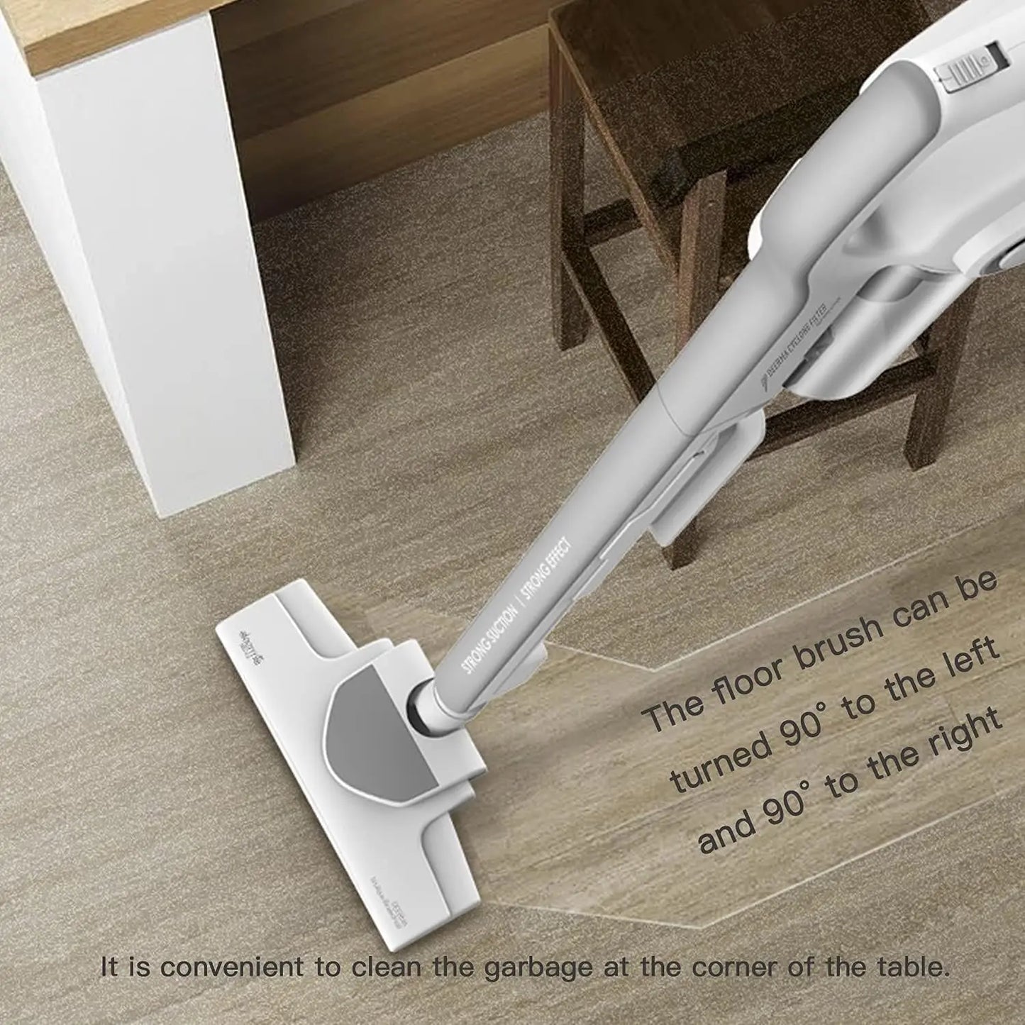 Deerma DX700 Vacuum Cleaner 180° Rotating 3 Brush 600W 15000Pa Strong Suction for Home Pet Hair Car Stick 2-in-1 Vacuum Cleaner