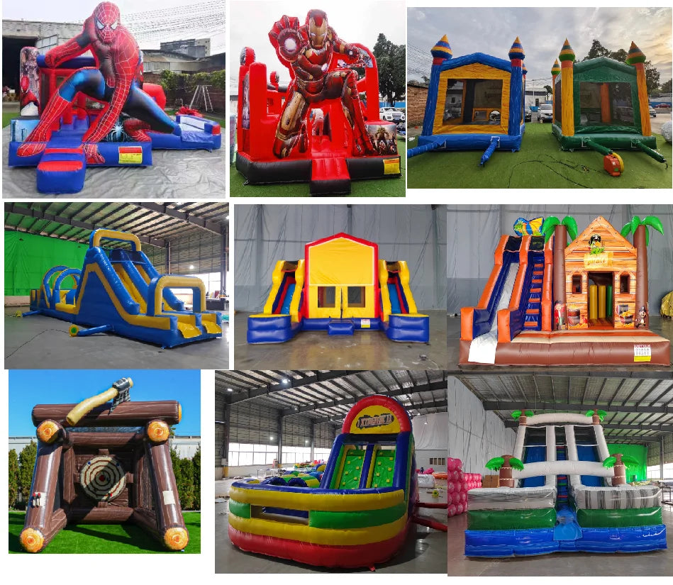 5.8m Inflatable Jungle Bounce House & Slide – Commercial Grade Pink  Combo Bouncy Castle  for Kids Ultimate Fun  Outdoor Events