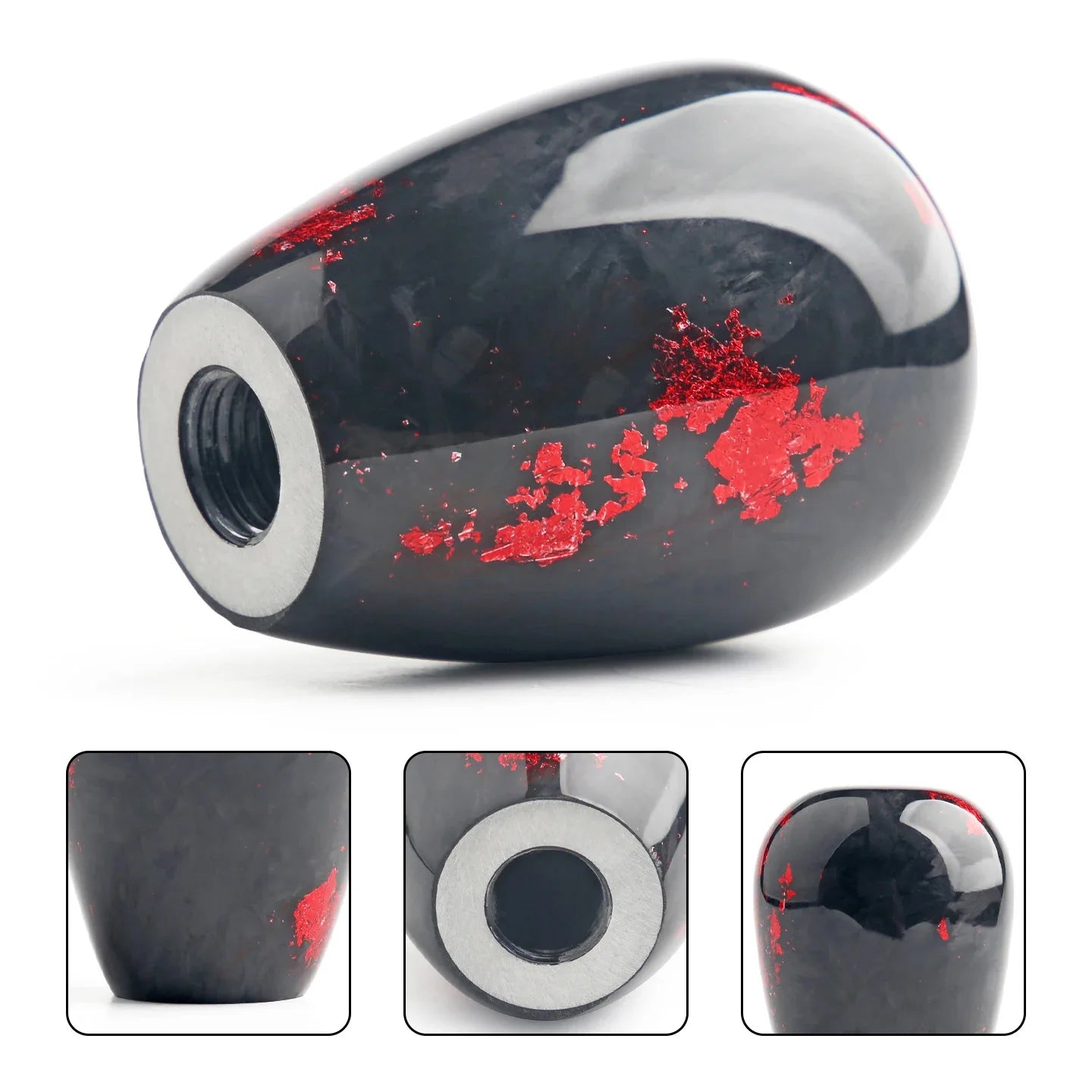 JDM Style Racing Forged Fiber Gear Shift Knob Cylindrical And Spherical Shift Knob For Most Car Decorations Accessories