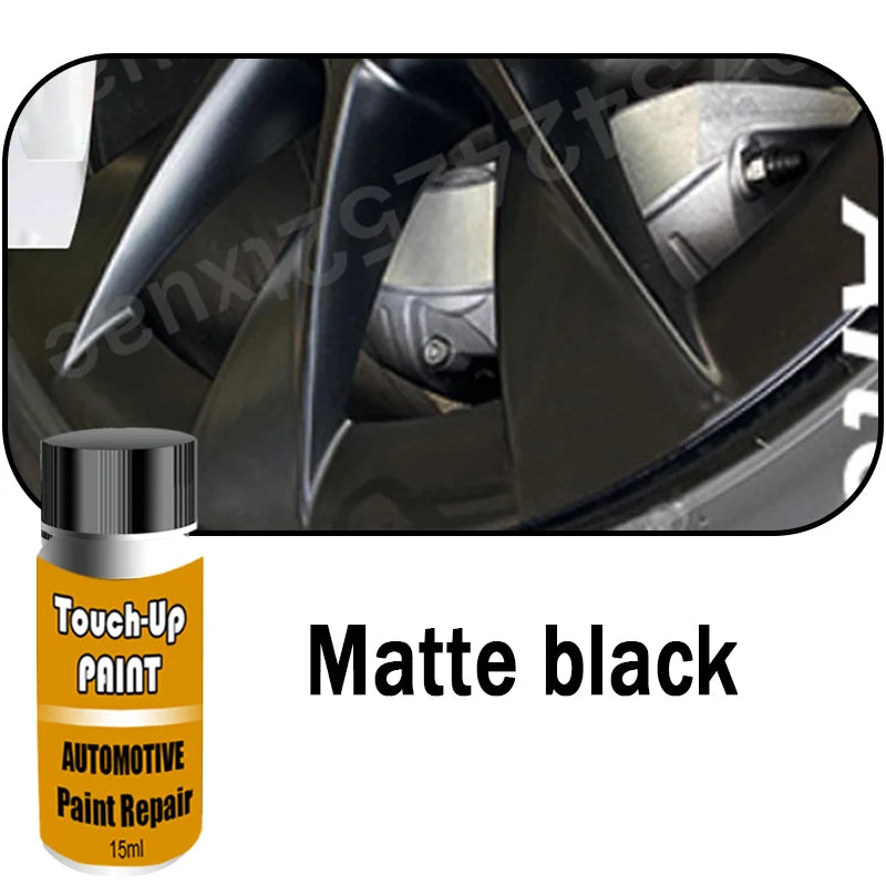 Automotive Wheel Touch-Up Paint (with Brush) Silver Black Rim Scratch Repair Pen Paint Car Accessories