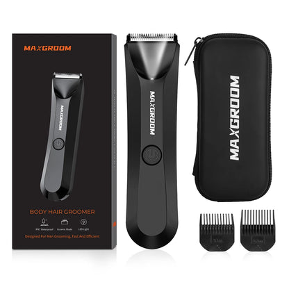 MAXGROOM Shaver for Men Ball Trimmer for Groin Pubic Grooming Body Hair Trimmer Replaceable Ceramic Blade Heads Electric Razor