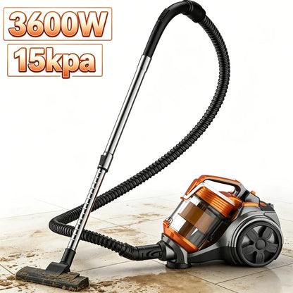 3600W 15000PA  Vacuum Suction Power Vacuum Cleaner Handheld Smart Home Dust for Clean Floor, Carpet, Sofa & Pet Hair