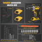 Cordless Impact Screwdriver Handheld Drill Power Tool 32 Torque Setting 2 Gear Speed Electric Screwdriver With 2 Batteries