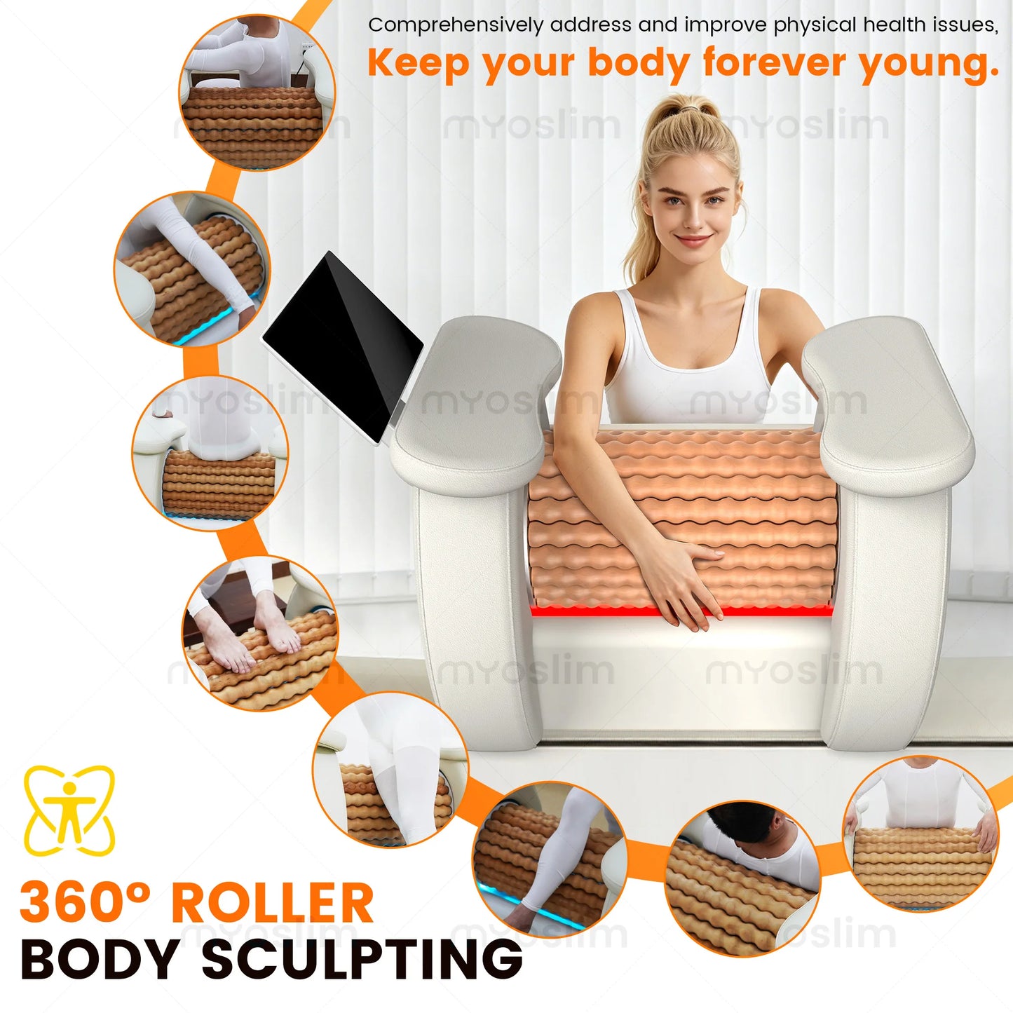 NEW Rolling Massage Chair Machine Weight Loss & Full Body Relax, 3D Roller Massager for Fat Burning Body Shaping Muscle Relief