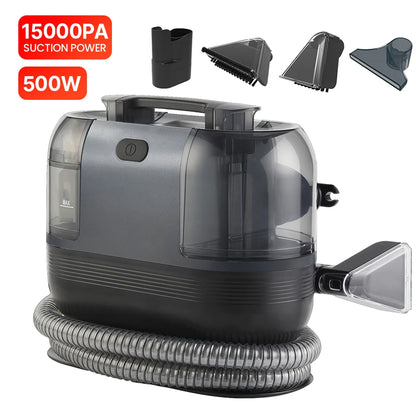 Portable Carpet Cleaner Machine 750W 15KPA Multifunctional Handheld Mite Remover Sofa Carpet Wet Cleaner for Sofa Car Seat