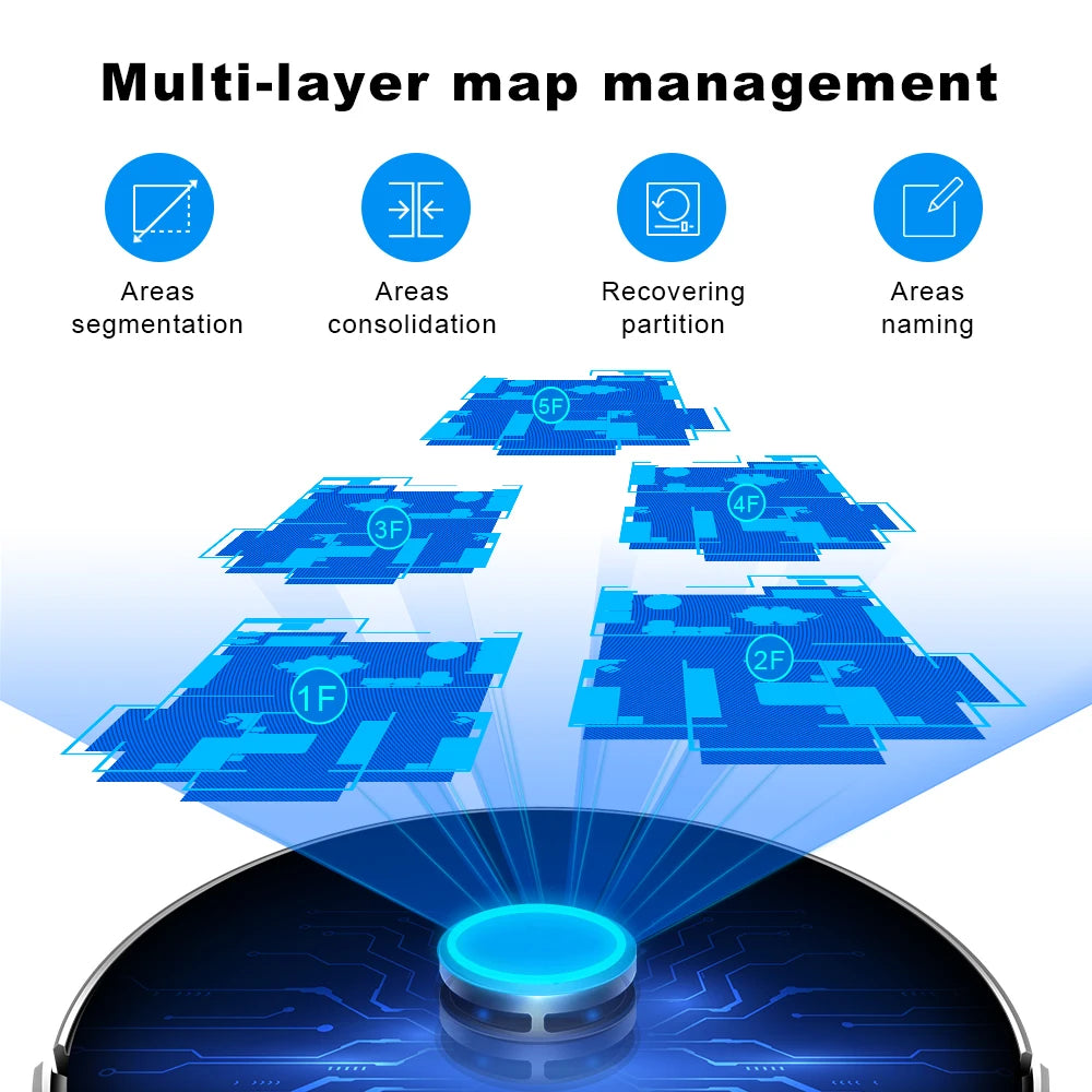 Robot Vacuum Cleaner Liectroux/LILIN X6,Laser System,Multiple-Floor Maps,Restricted Area Setting for Home Carpet Cleaning