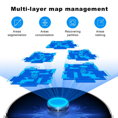 Robot Vacuum Cleaner Liectroux/LILIN X6,Laser System,Multiple-Floor Maps,Restricted Area Setting for Home Carpet Cleaning