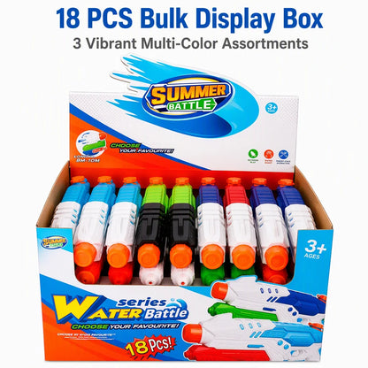 Pack of 2 - 33cm High Pressure Water Gun, Pumping Water Launcher for Children and Adults, Long Range Summer Toy for Beach and Pool, Water Battle Gift