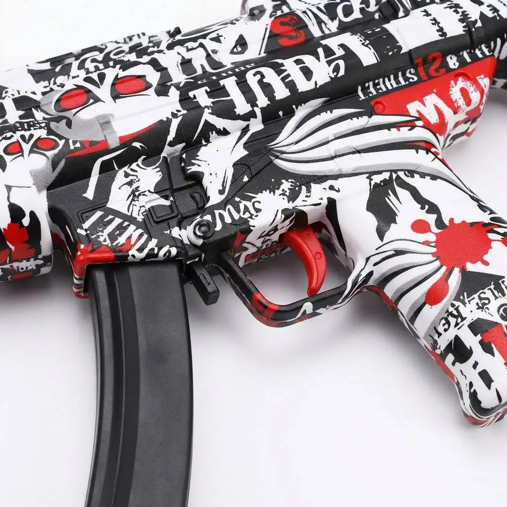 Electric Toy Launcher with Graffiti Design - Action Gun with Light and Sound Effects for Kids, Model Yf-1718, Adventure Gift