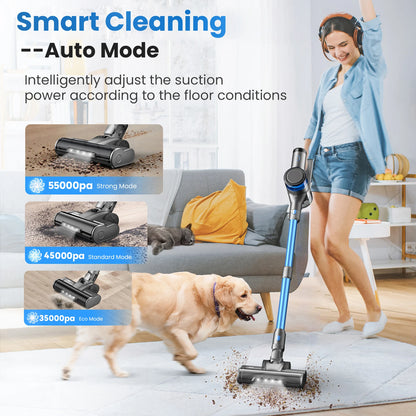 Inse S9X cordless vacuum cleaner, 55KPa, 1 L dust cup, light display battery, for animal hair, Carpet